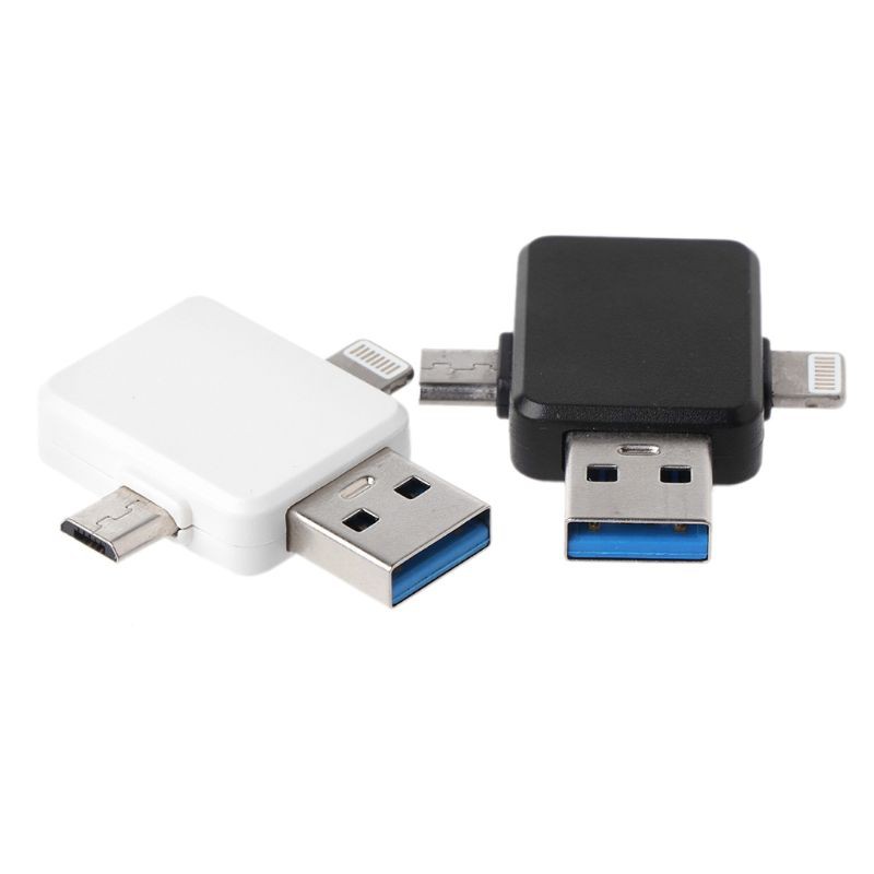 Đầu Chuyển Đổi Cổng Type C Sang Usb + Micro Usb + 8 Pin Cho Iphone Samsung Xiaomi Android