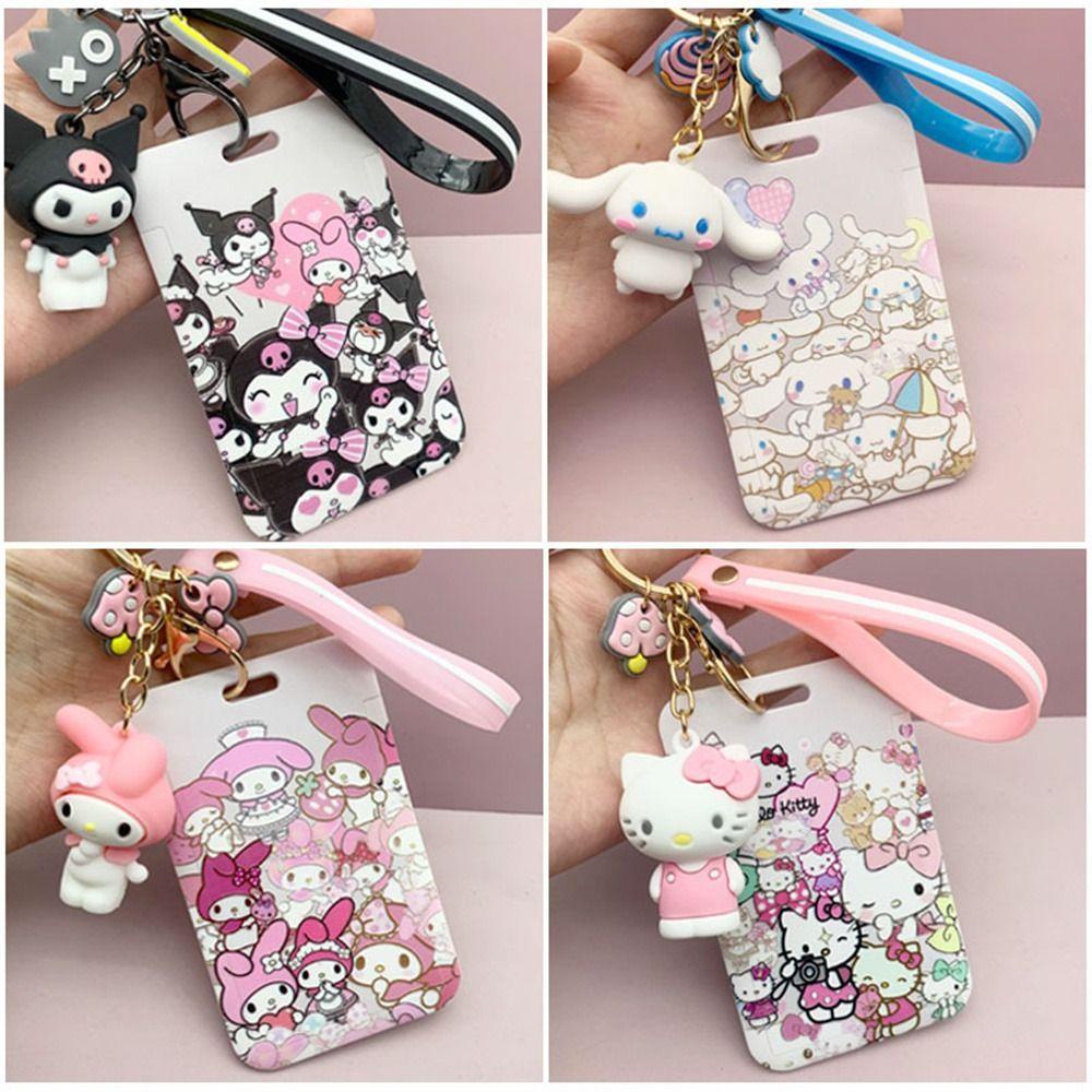 Dây Đeo Thẻ ID / Thẻ Ngân Hàng Họa Tiết Hoạt Hình My Melody Dễ Thương Cho Học Sinh Giá Đỡ