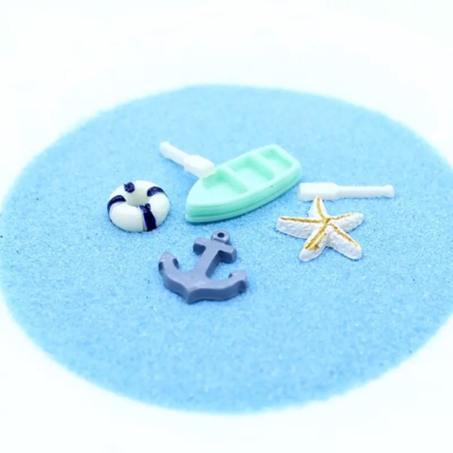 Pokaslime Set charm biển đại dương nhỏ (thuyền, mỏ neo, sao biển, mái chèo, phao)