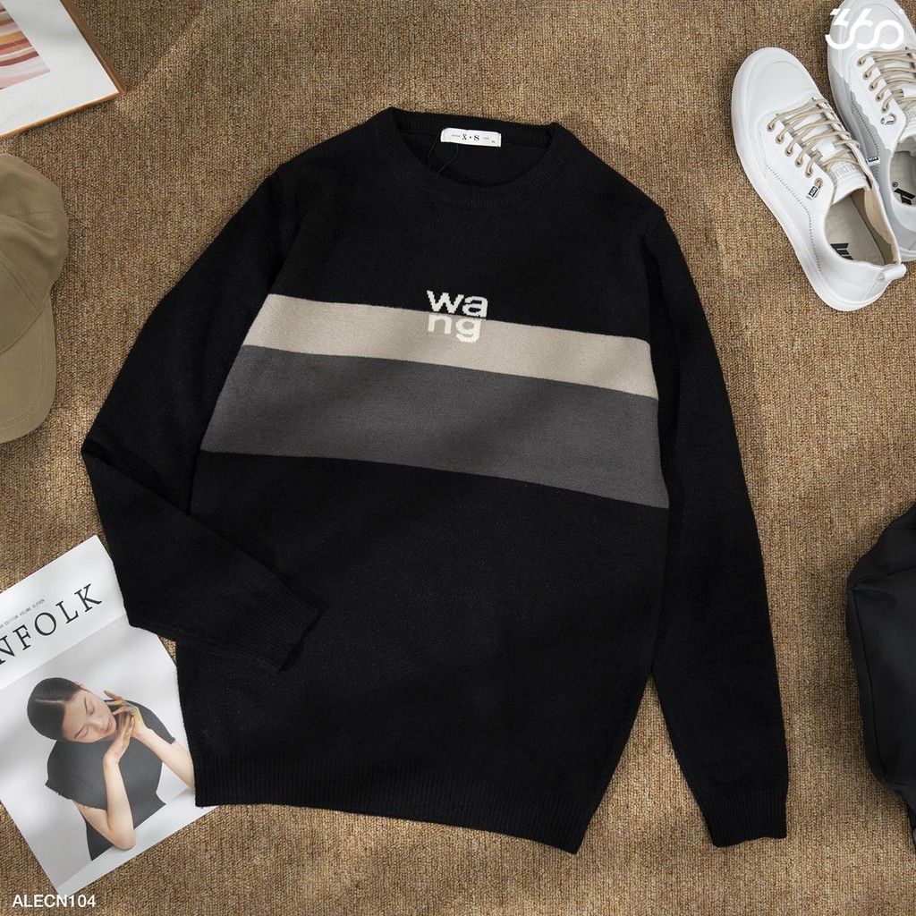 Áo len nam 360 Boutique họa tiết chữ trẻ trung, thời trang - ALECN104 | BigBuy360 - bigbuy360.vn