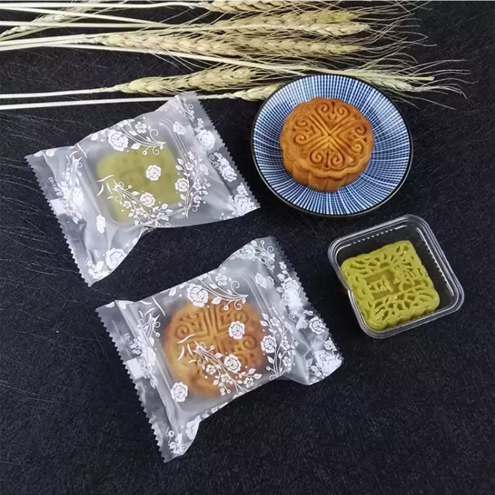 100 túi đựng bánh hoa văn 9x11.5