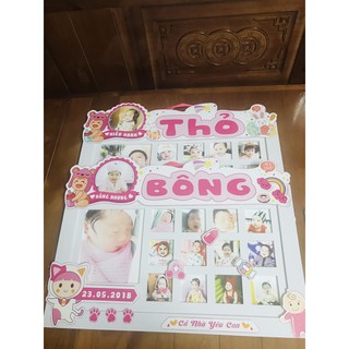 Khung ảnh 12 tháng cho bé gái