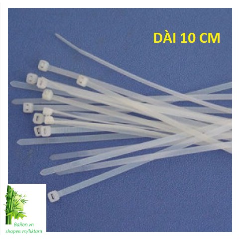 (100 cái) dây buộc bằng nhựa dài 10cm, 15cm, 20cm (tùy chọn)