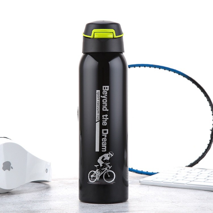 Bình nước giữ nhiệt 500ml bằng thép không gỉ 304 kiểu dáng mới lạ dành cho xe đạp leo núi