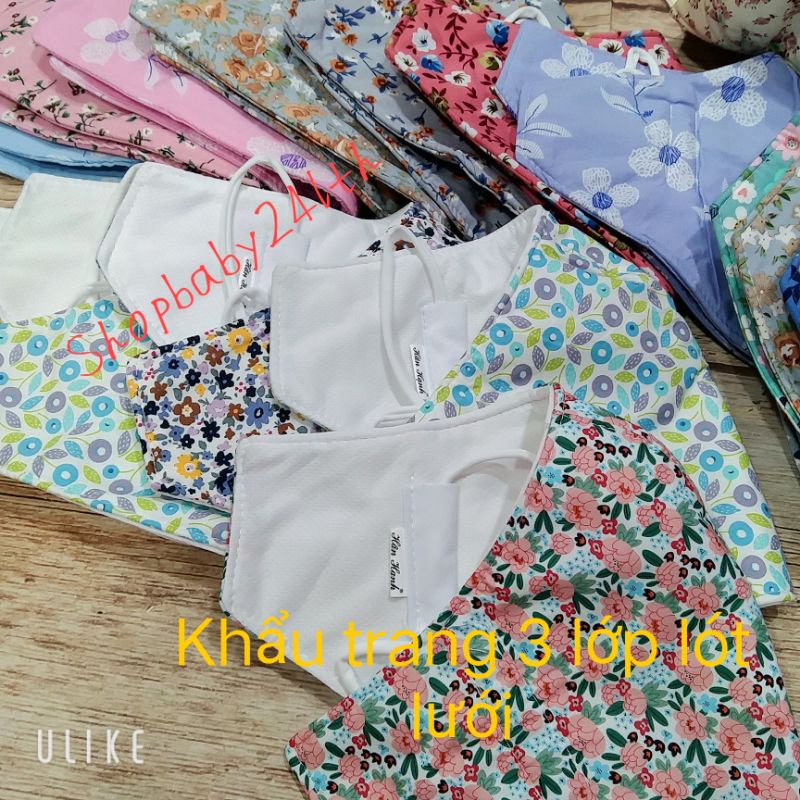 Khẩu trang vải  che tai cằm cho nữ vải đẹp, hình shop tự chụp, cho phái nữ tự tin khi ra ngoài nắng