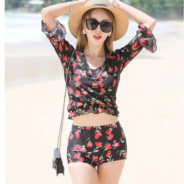Bộ đồ bơi 3 mảnh Bikini kèm áo BK194005