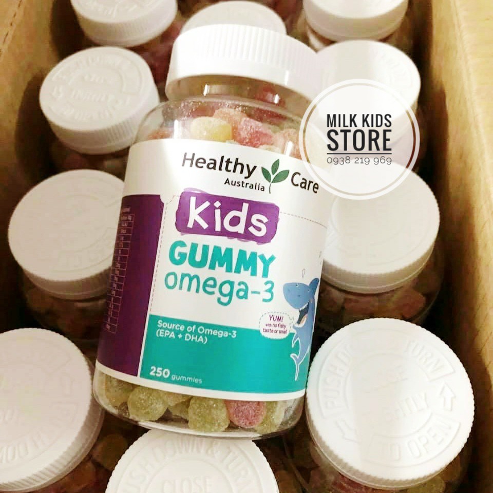 Kẹo Dẻo Dầu Cá Gummy Omega 3 Healthy Care 250 Viên Úc