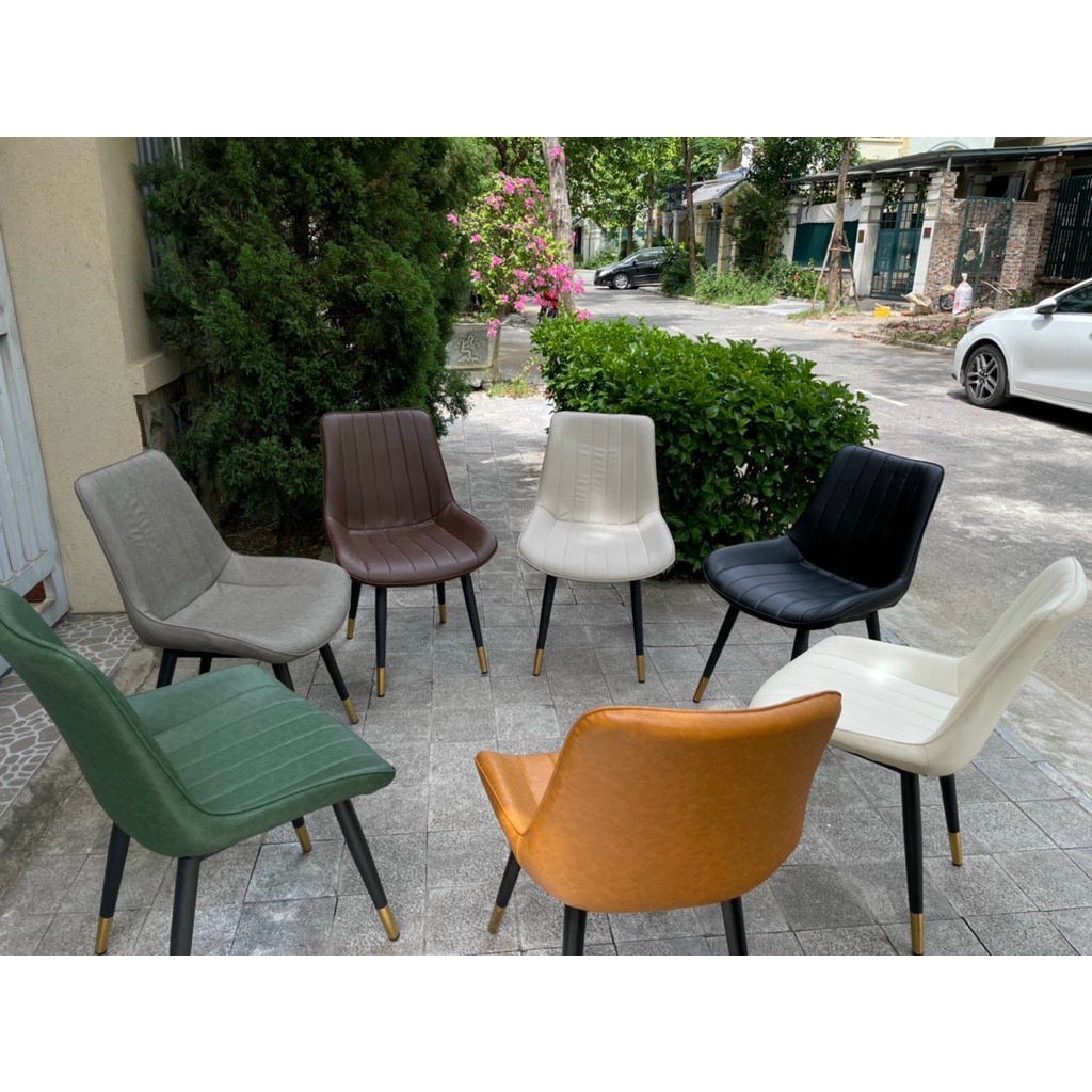 Bộ bàn ăn chân chân thép sơn tĩnh điện mặt đá Ceramic chân X kết hợp ghế loft