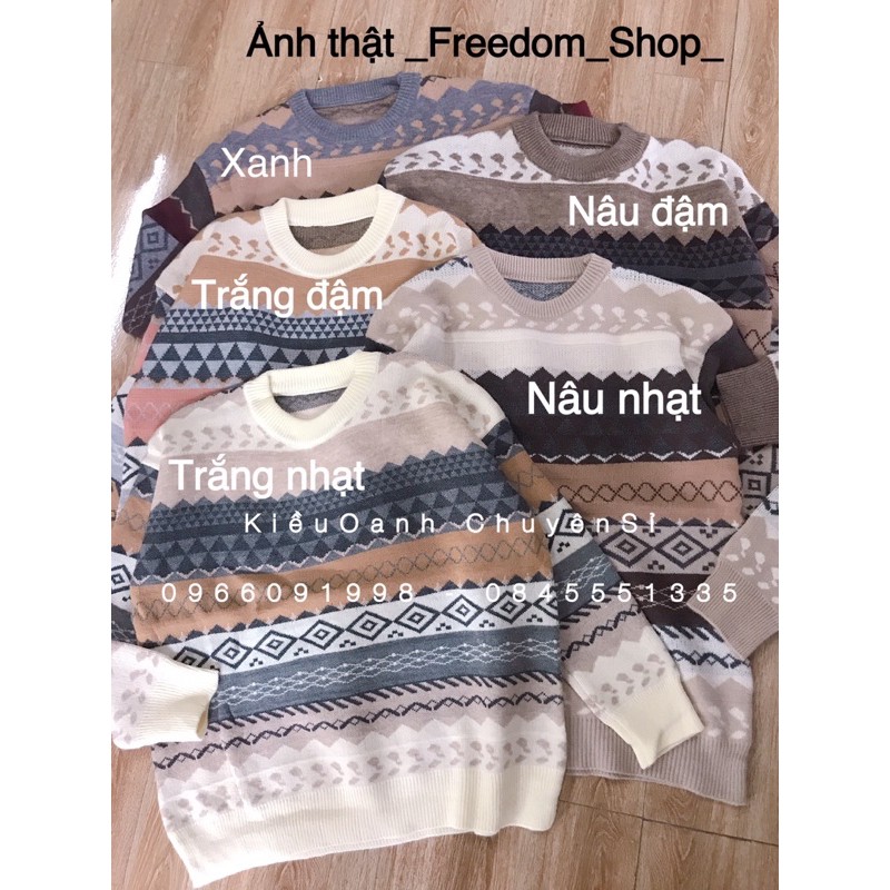 Áo len vintage thổ cẩm hàng QC dày dặn sẵn SLL | BigBuy360 - bigbuy360.vn