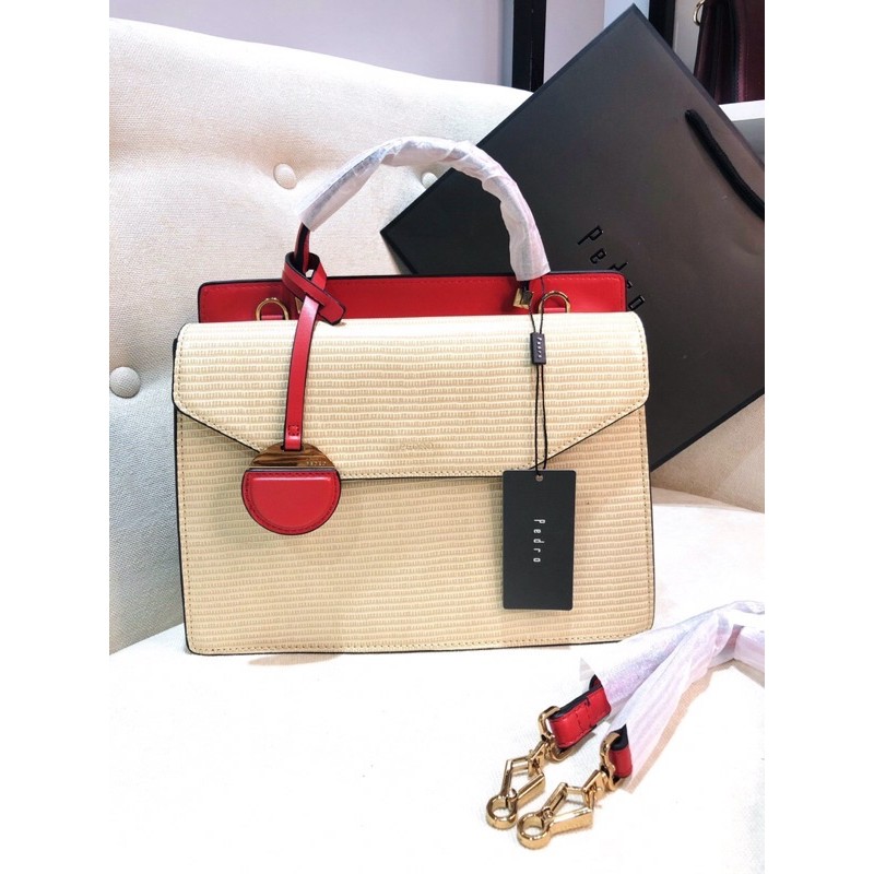Túi Tay cầm PEDRO Lizard-Effect Structured Top Handle Bag