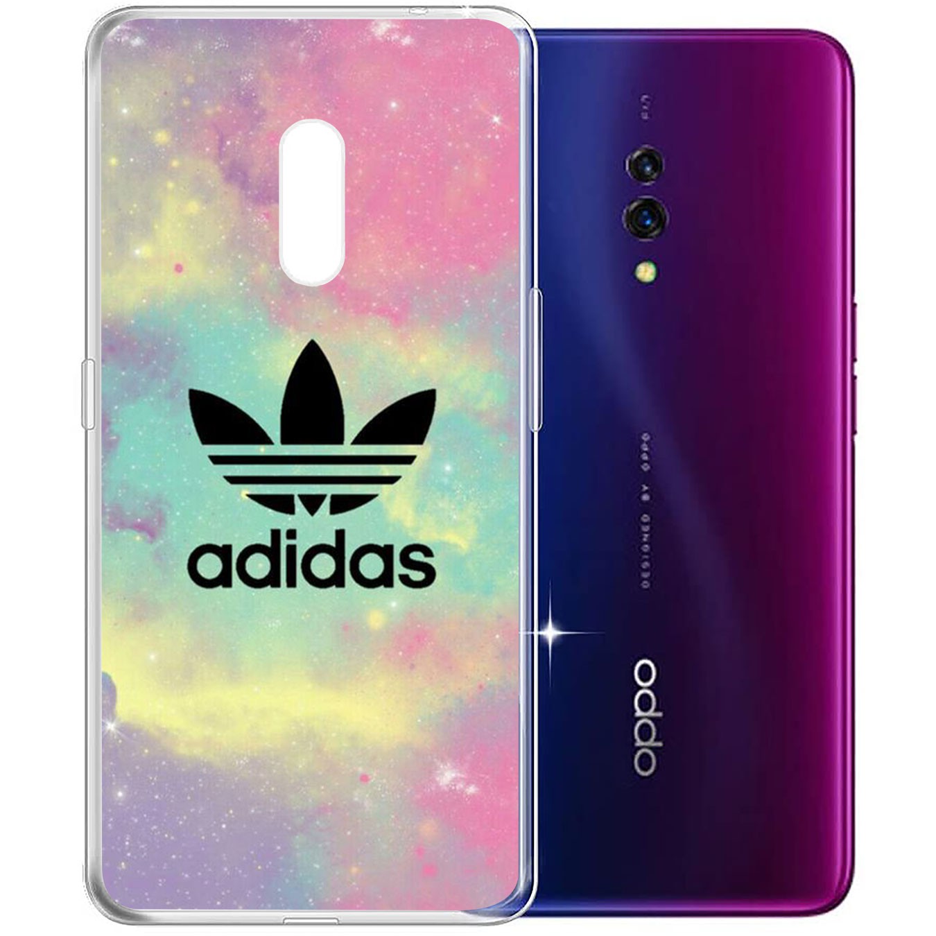 Ốp lưng silicon họa tiết logo Adidas cho Samsung Galaxy A71 A70 M20 A6 Plus A7 A8 A9 2018 A6+ S7 Edge