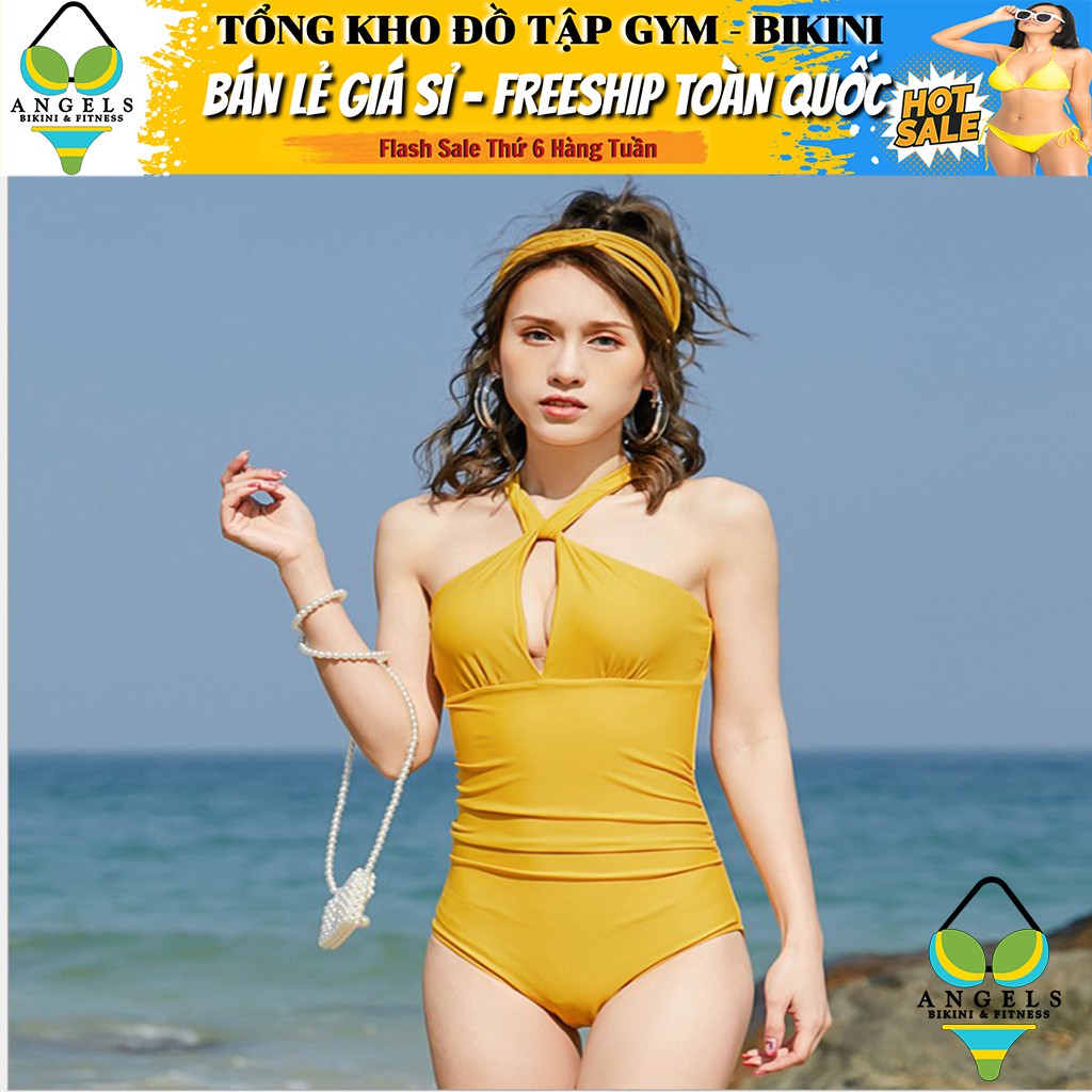 Bikini Bộ Đồ Bơi Body Tạo Khe Màu Vàng Siêu Hot Hàng Nhập Cao Cấp BHN005 [ Giá Sỉ ] | BigBuy360 - bigbuy360.vn