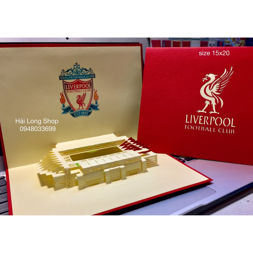 LiverPool  Stadium- Sân Bóng  - Thiệp 3D ( mở 90 độ ) | BigBuy360 - bigbuy360.vn