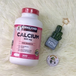 Viên uống Bổ Sung Canxi Kirkland Calcium 600mg + D3, 500 viên - USA ( Hủ Màu Hồng )