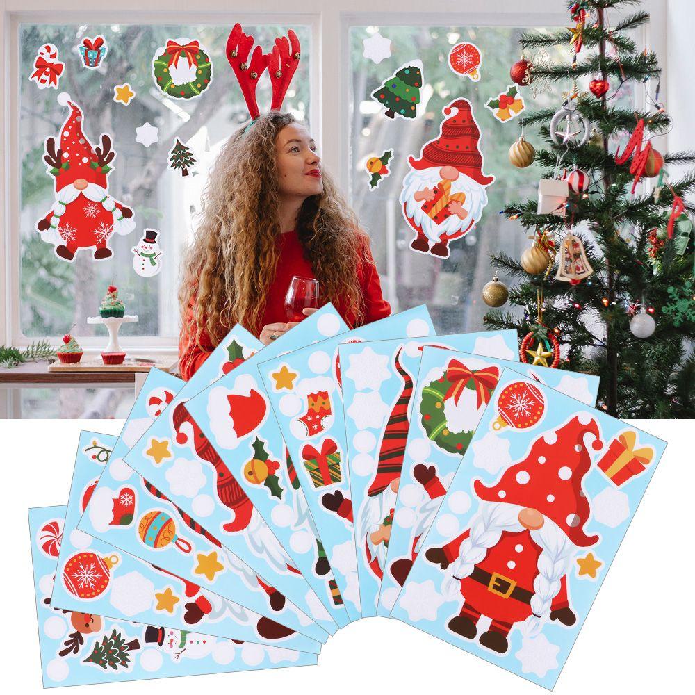 Bộ 9 Tấm Sticker Dán Cửa Sổ Trang Trí Giáng Sinh