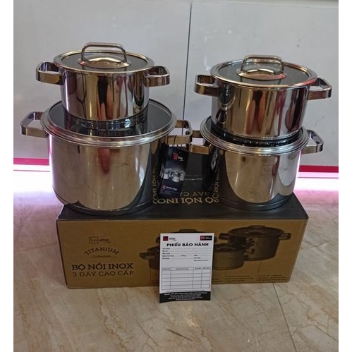 Bộ 4 nồi fivestar SPB4007 3 đáy, inox 304