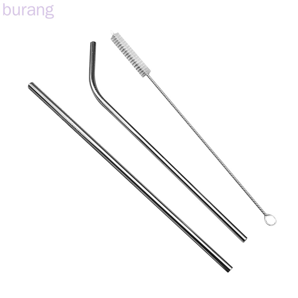 Ống Hút Đầu Cong / Thẳng Bằng Thép Không Gỉ 21.5 cm Tiện Dụng