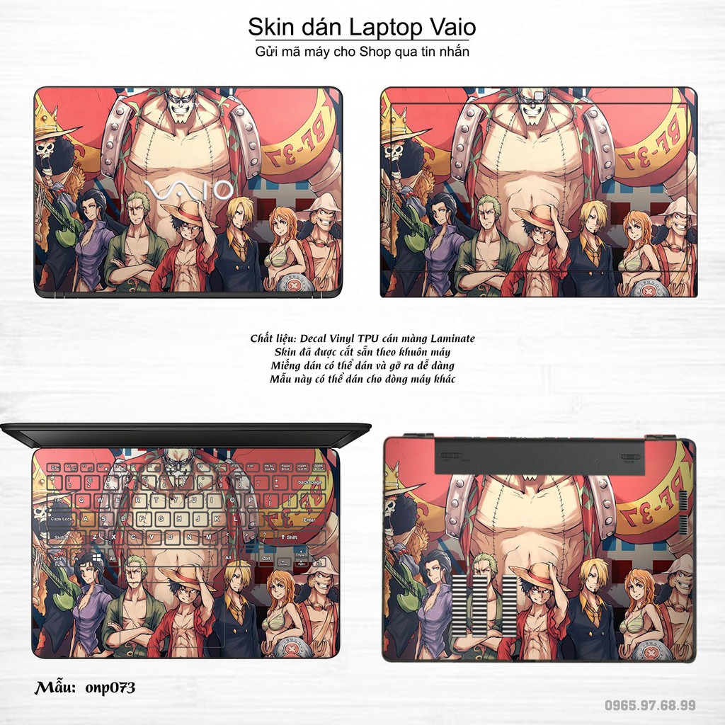 Skin dán Laptop Sony Vaio in hình One Piece _nhiều mẫu 5 (inbox mã máy cho Shop)