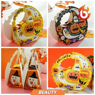 BEAUTY Gifts Packaging Halloween Gift Boxes Party Decor Ghost Pattern Favours Sweet Biscuit Candy Gift For Friend Cookie Box Halloween Party Home Pumpkin Printed/Multicolor