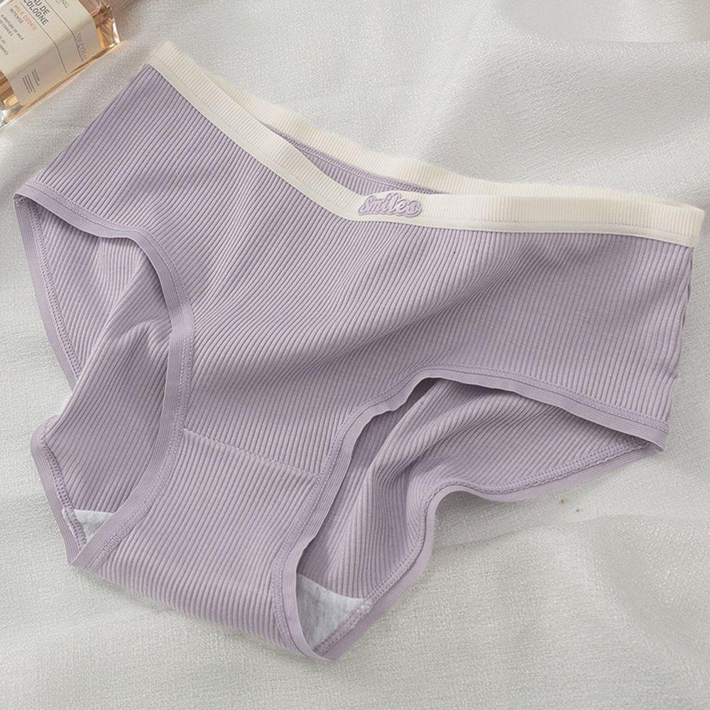 Quần Lót Cotton Màu Trơn Dễ Thương Thoải Mái Thời Trang Cho Bạn Gái