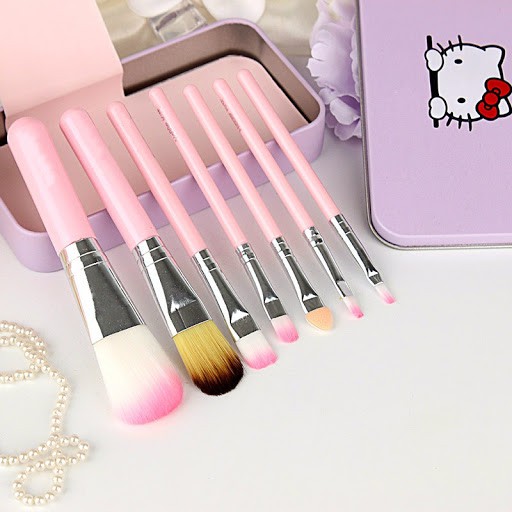 Bộ Cọ Trang Điểm Hello Kitty Mini Brush Kit 7 Cây