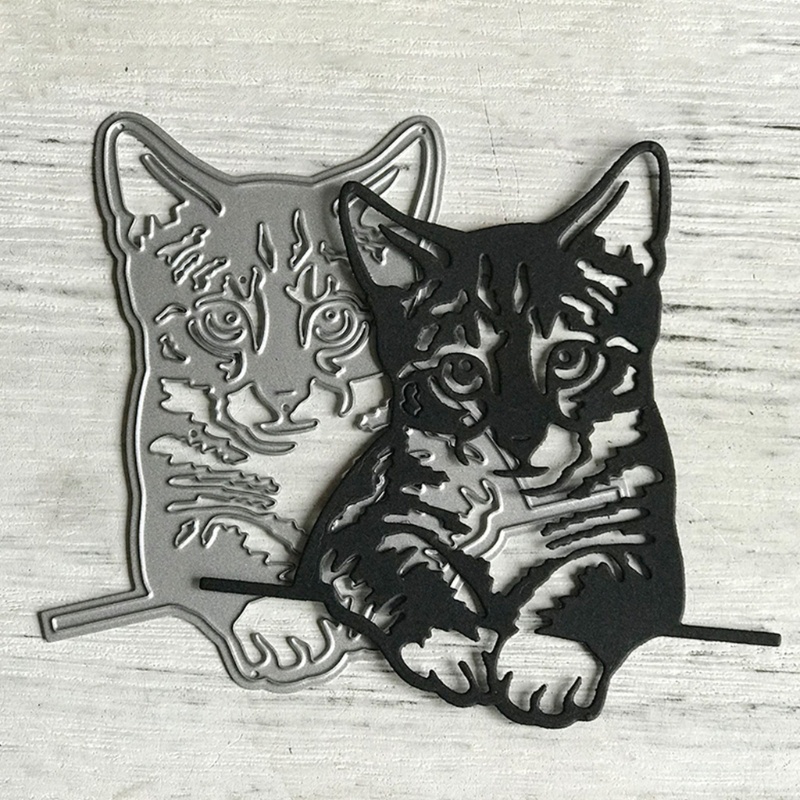 Khuôn Cắt Giấy Kim Loại Hình Mèo Dễ Thương