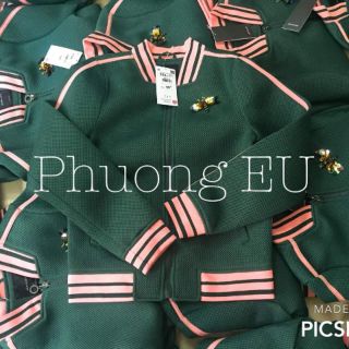 Ao bomber, xanh la, thiet ke