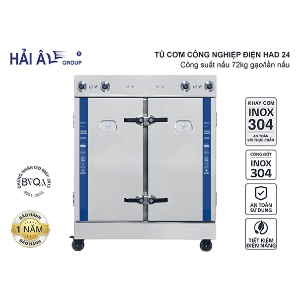 Tủ Nấu Cơm Công Nghiệp Hải Âu HAD 24 - Điện 24 Khay