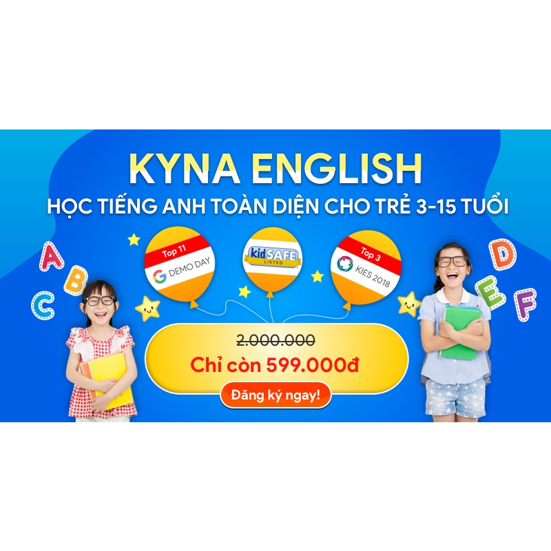 KYNA ENGLISH - Thẻ học Tiếng Anh Cambridge cho trẻ từ 3-15 tuổi