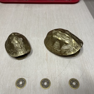 Mai rùa đồng phong thuỷ ( tặng kèm 3 đồng xu ) - Đồ đồng gia phát