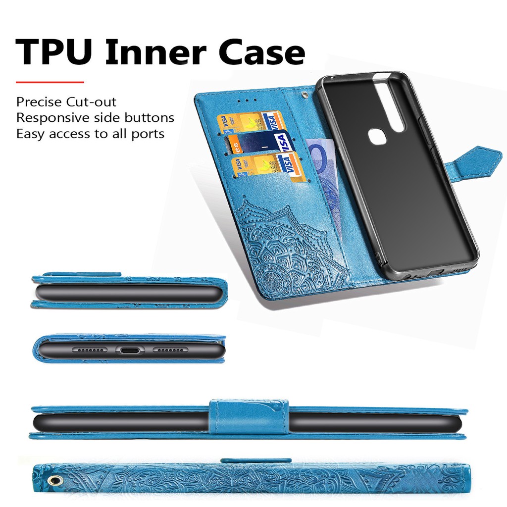 Bao da điện thoại có ngăn thẻ & giá đỡ cho OPPO F15/A91 A92/a72/A52 Find X2 2 z NEO/RENO 3 pro A31/A8 | BigBuy360 - bigbuy360.vn