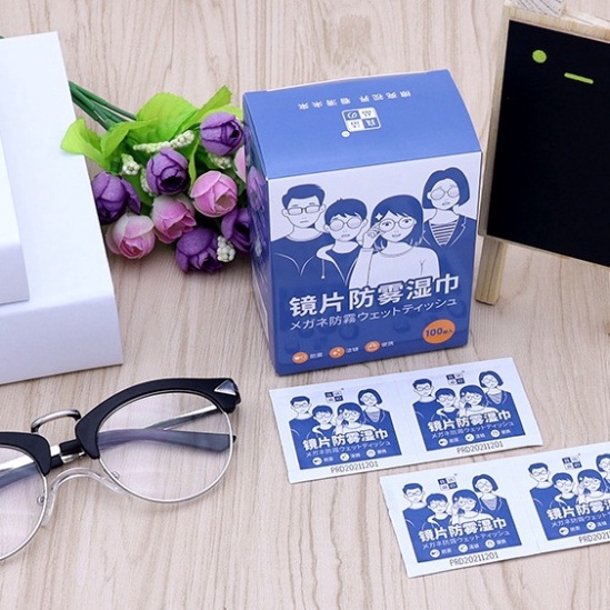 Khăn lau kính Nano hộp 100 miếng khăn giấy chống bám hơi nước, giấy lau kính chống mờ sương, mồ hôi, chống nhờn và hơi n