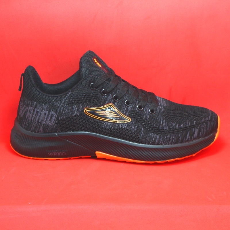 Giày thể thao sneaker đủ size NAM NỮ size 35 đên 44  màu đen phối cam (wn228ĐC)