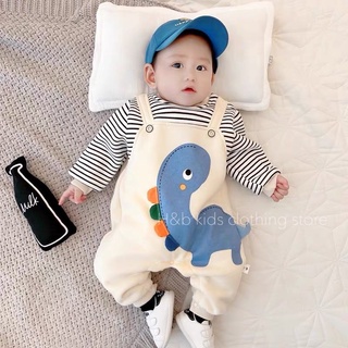 Bộ body khủng long dài tay thu đông cho bé trai