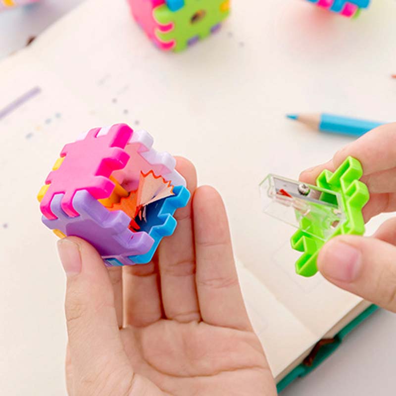 Chuốt bút chì hình khối rubik phong cách Hàn Quốc sáng tạo