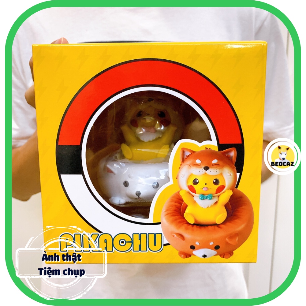 Mô hình Pikachu Corgi Pokemon Kabigon dễ thương quà tặng trưng bày bền màu an toàn Đồ chơi Beocaz có sẵn Full Box
