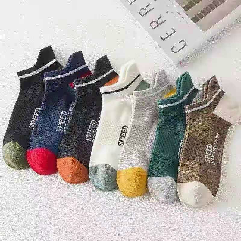 Combo5-10 Tất nam cổ ngắn, thấm hút mồ hôi, thoáng khí chống hôi chân, kiểu dáng trẻ trung năng động