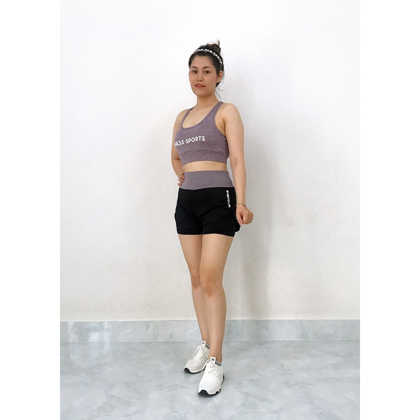 Bộ đồ tập Gym ( KENZI-23 ) Set quần đùi short thể thao và áo bra thể thao