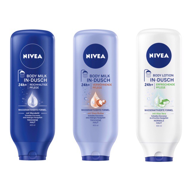 [Nivea] Kem Xả Tắm Dưỡng Ẩm Trắng Mịn Tinh Dầu Hạnh Nhân Nivea In-Dusch Soft Milk 400ml