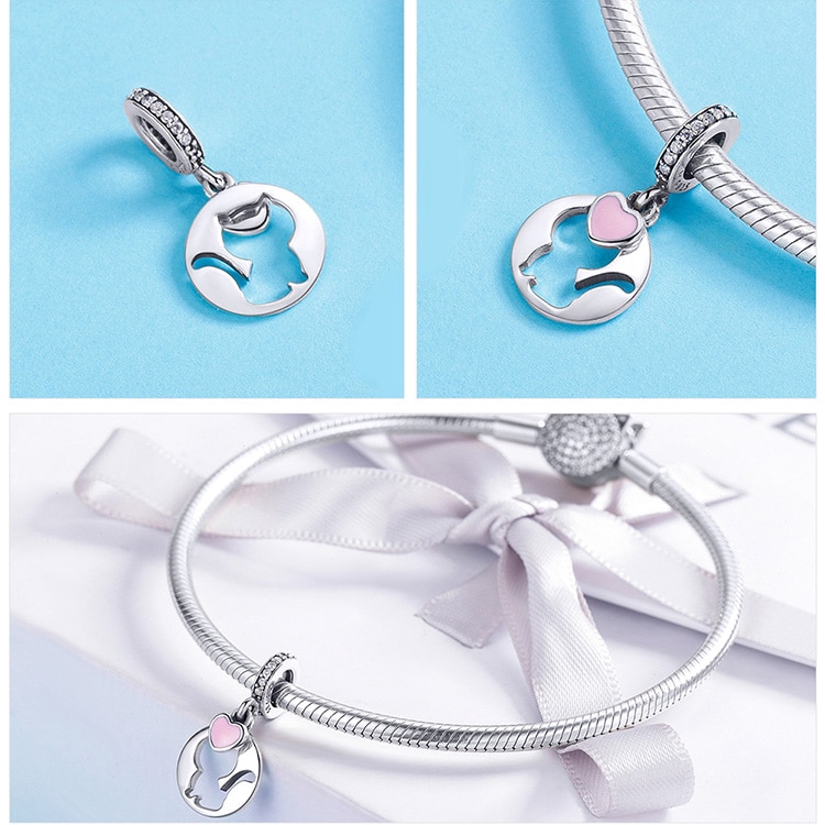 Bamoer Mặt Dây Chuyền Bạc S925 Hình Thú Cưng Dễ Thương Charms