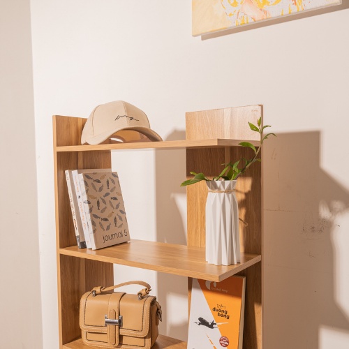 Kệ góc tường 5 tầng Tee Decor - Kệ để sách vở bằng gỗ MDF - Chống mối mọt, trang trí phòng kiểu dáng tinh tế - Bh 1 năm