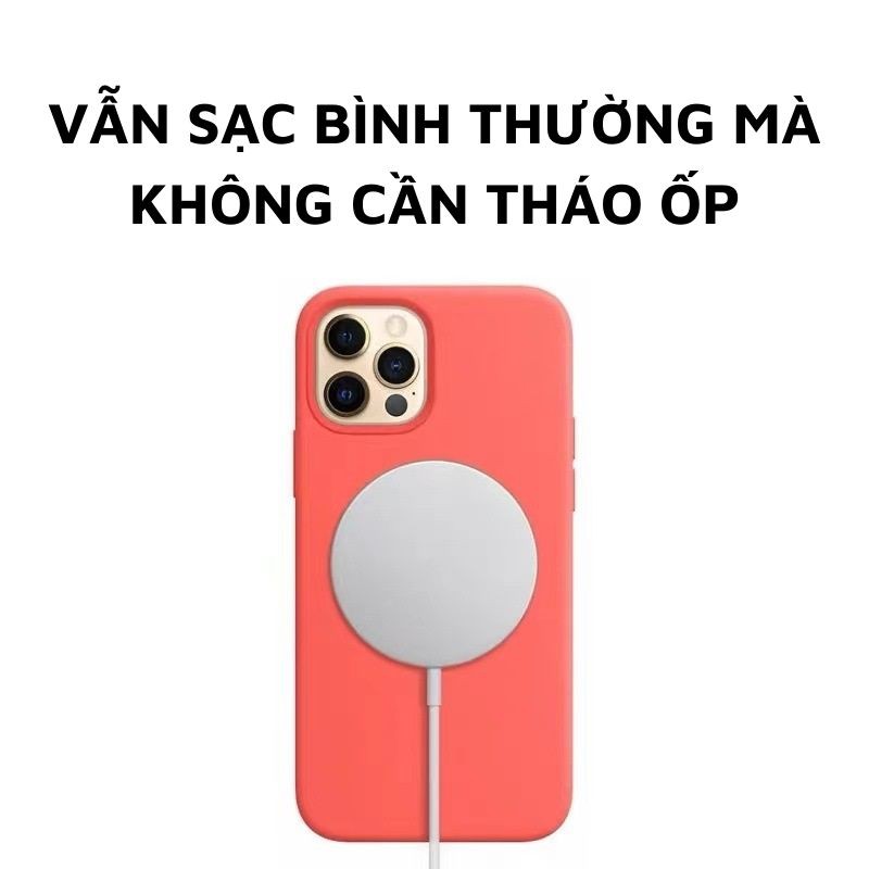 Sạc không dây cho iphone 12, đế sạc cao cấp chuẩn QI 15w có từ tính và hỗ trợ sạc nhanh