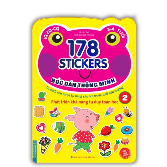 Sách - Combo 178 stiker (6 cuốn) Bóc dán hình thông minh phát triển khả năng tư duy toán học IQ EQ CQ (3-4 tuổi)
