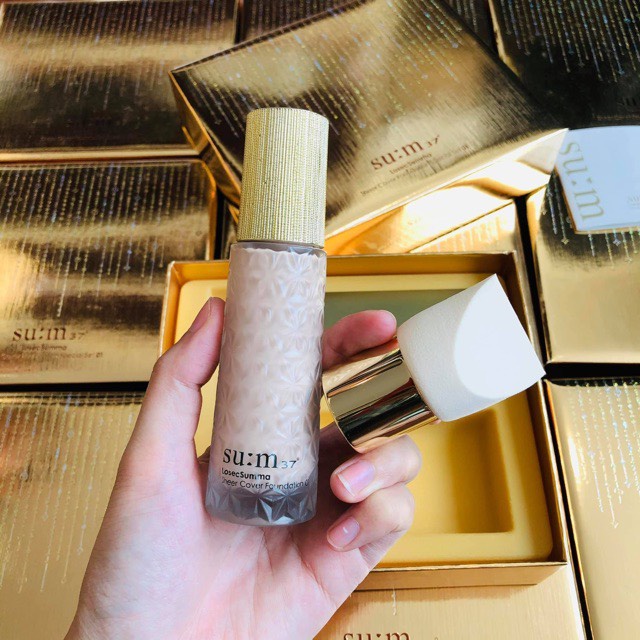 Set kem nền sum Losec Summa Velvet Cover Foundation 01