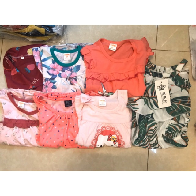 Combo váy, bộ cotton bé gái