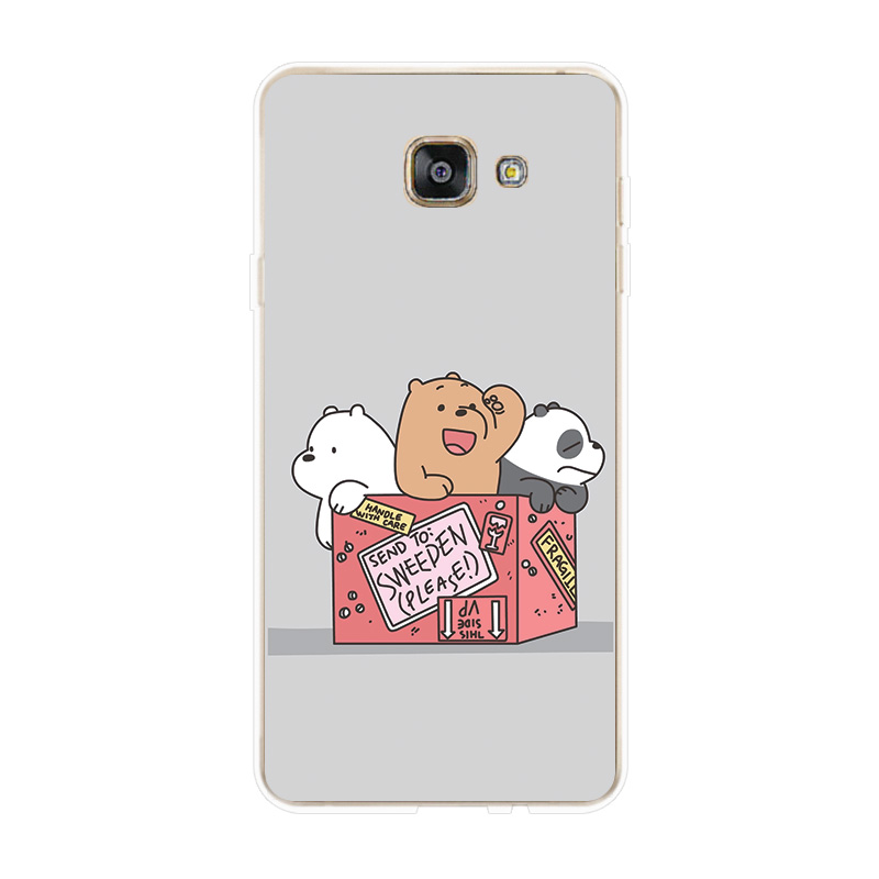 Ốp điện thoại silicon TPU mềm họa tiết Three Bare Bears 3 cho SAMSUNG GALAXY A3 A5 A7 2016 2017