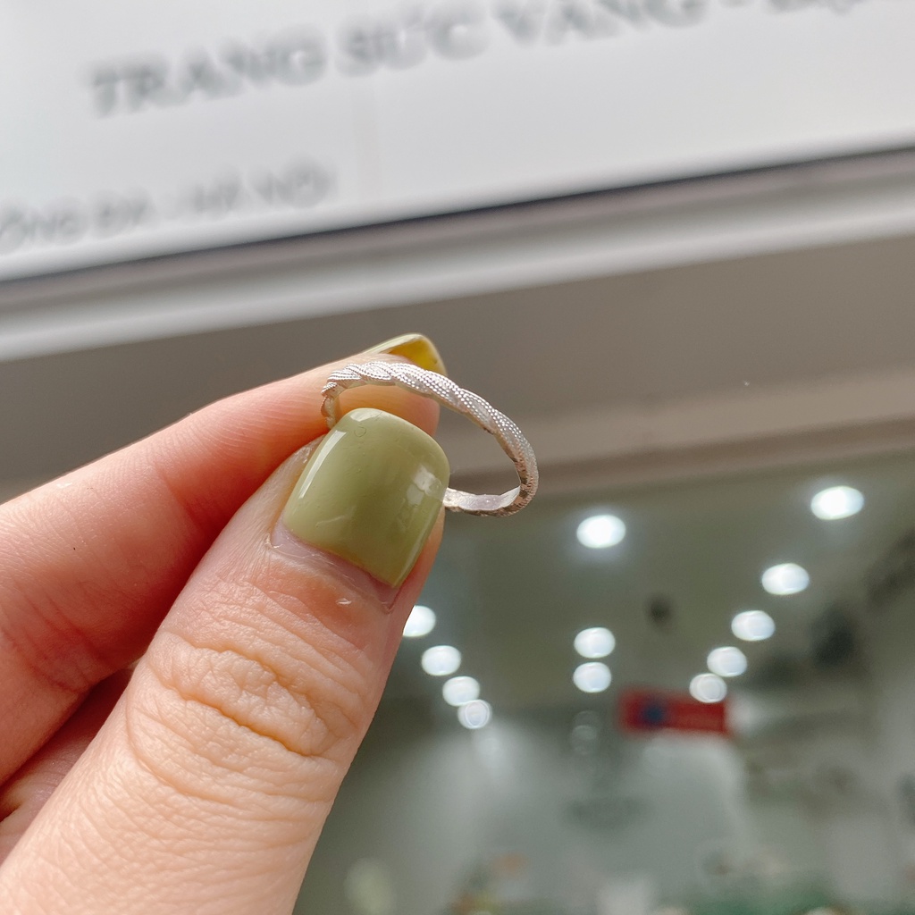 Nhẫn Nữ Bạc Ta Cac CấpCaoBac Silver Xoắn Trơn Đơn Giản Nhẹ Nhàng Tinh Tế Dành Tặng Cho Bạn Gái - CAOBAC SLIVER