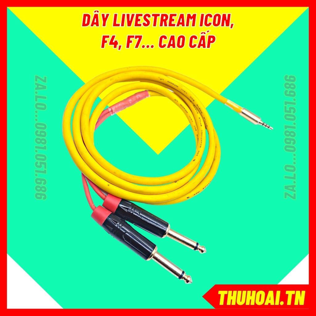 Dây Livestream Bàn Mixer F4, F7, Sound Card Icon Upod Pro, U16K MK3, Focusrite Đầu Tiếp Xúc Tốt Cho Âm Thanh Chuẩn