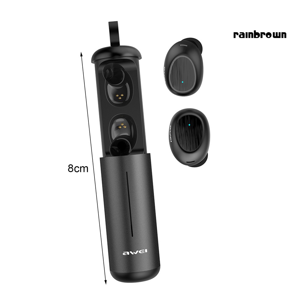 Tai nghe bluetooth /REJ/ AWEI T55 TWS 5.0 chống nước IPX4 không dây mini chạm cảm ứng cho thể thao