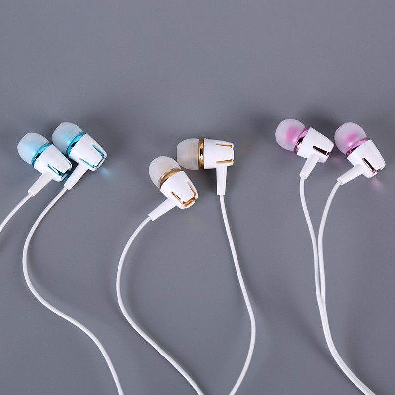 [funnyhouse]Luminous Glowing Headphone Earphone Headset Zipper In-Ear Earbud Headphone thro